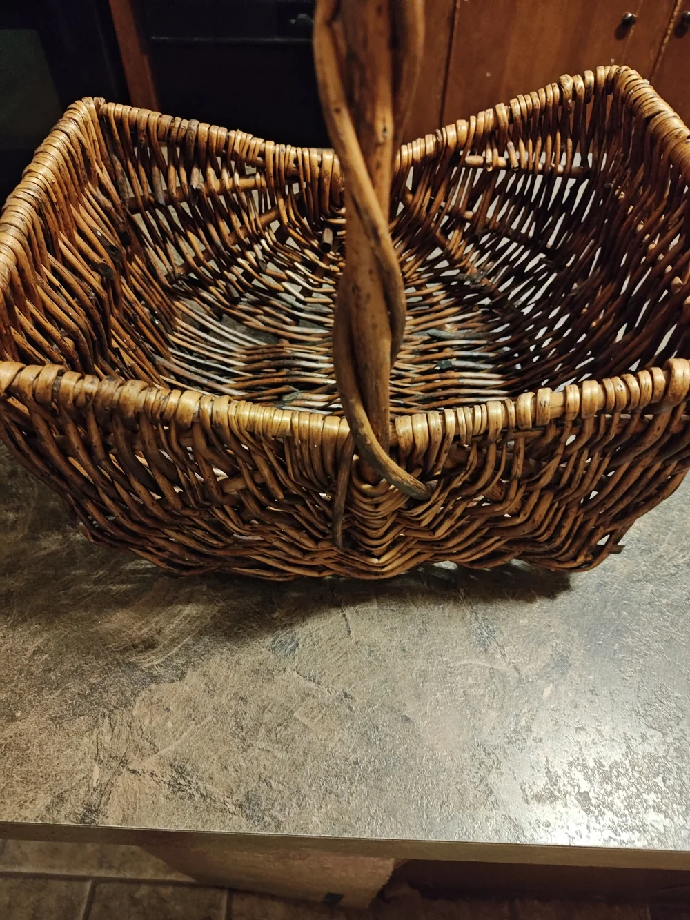 Source Unknown Handwoven Willow Basket - Brown